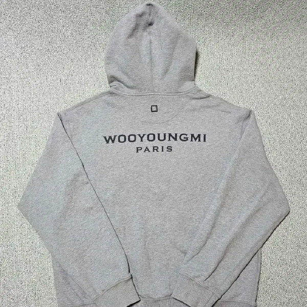 [BUNJANG] Wooyoungmi Paris Back Logo Grey Hoodie Size 48 / [48 사이즈] 우영미 파리 백로고 그레이 후드티