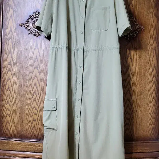 [BUNJANG] Jeep Shirt Dress Khaki / 지프 셔츠 원피스