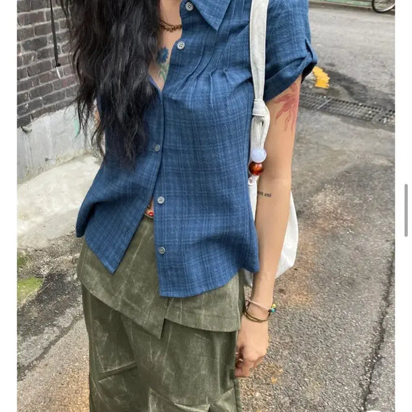 [BUNJANG] Morae House Alps Roll-Up Shirt / 모래하우스 알프스 롤업 셔츠