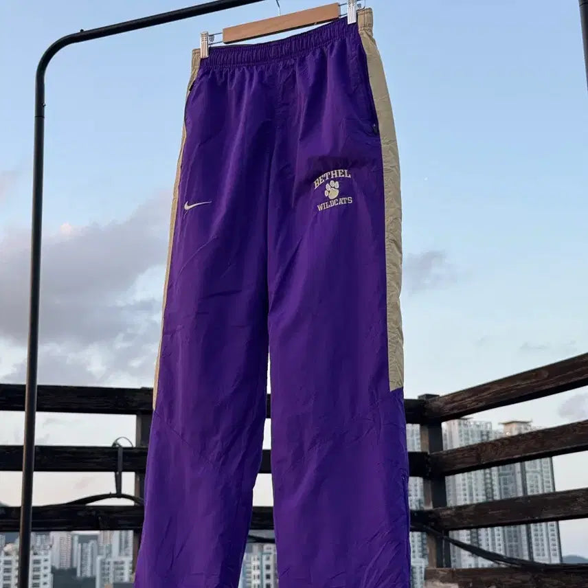 [BUNJANG] Nike Storm-FIT 5 Ripstop Track Pants (Purple/Beige) Y2K / [S/S-M] 나이키 스톰피트 리프스탑 올드스쿨 트랙팬츠 (퍼플/베이지)