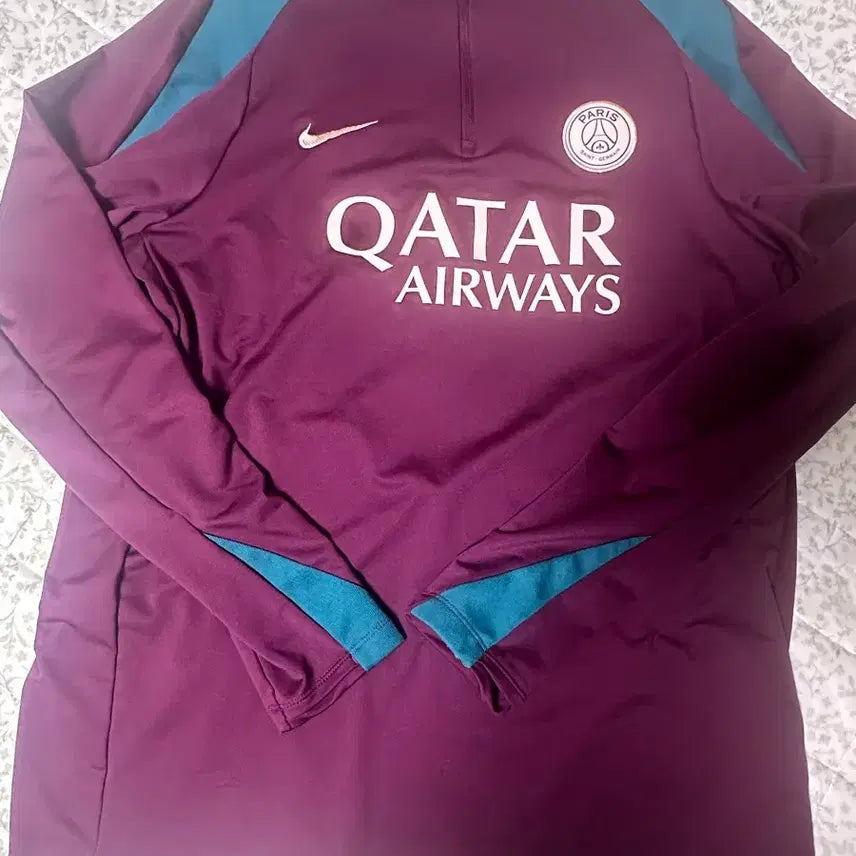 [BUNJANG] Nike Paris Saint-Germain Dry-FIT Strike Soccer Drill Top Bordeaux Geode Teal / 나이키 파리 생제르맹 드라이핏 스트라이크 사커 드릴 탑 보르도 지오드 틸