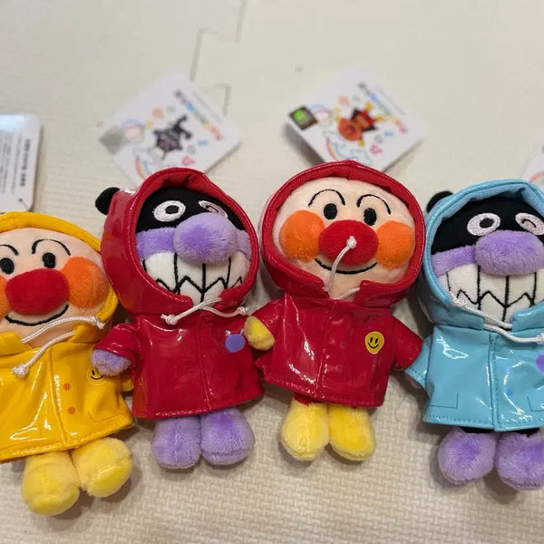 [BUNJANG] Anpanman Baikinman Raincoat Plushie Keyring Bundle Set / 무배/앙팡맨 /호빵맨 우비 인형 키링/ 세균맨 / 4개 일괄가격
