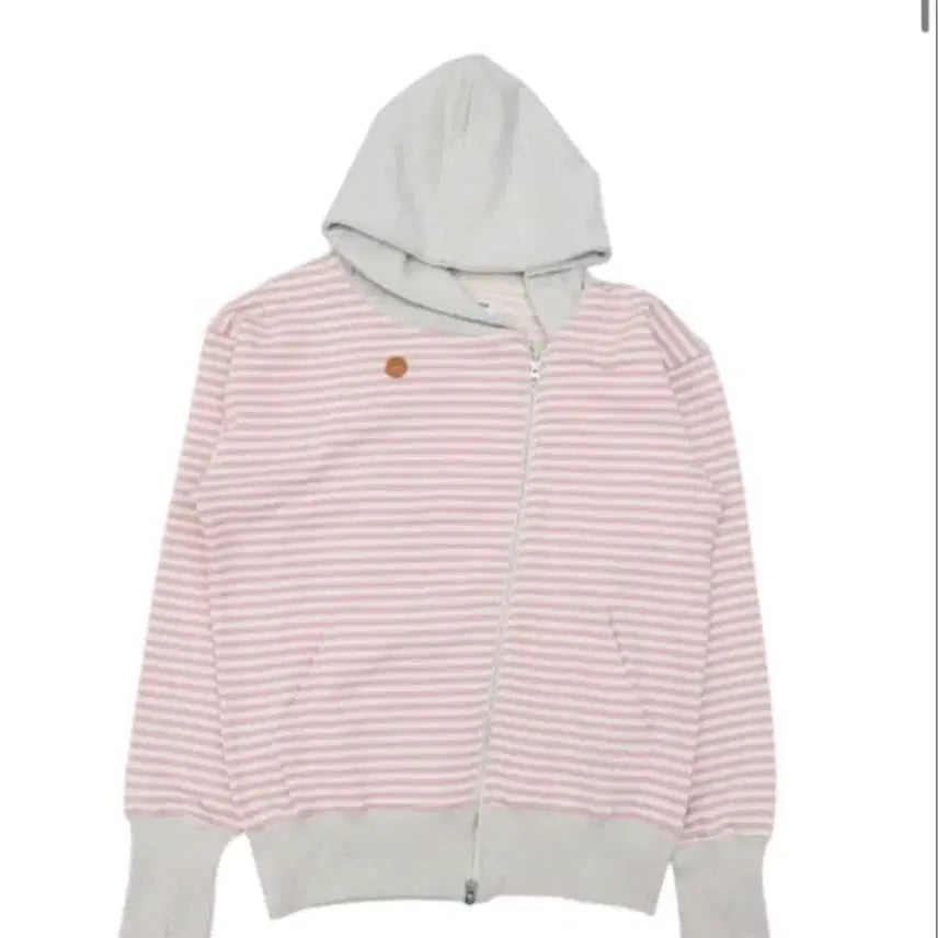 [BUNJANG] The Museum Visitor Stripe Asymmetrical Hoodie Zip-Up / 더뮤지엄비지터 스트라이프 언발란스 후드집업 사쿠야 모카 착용 손민수