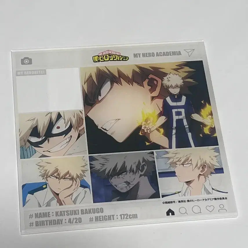 [BUNJANG] My Hero Academia Bakugo Katsuki Instagram Acrylic Stand / 나히아 인스타그램 바쿠고 아크릴