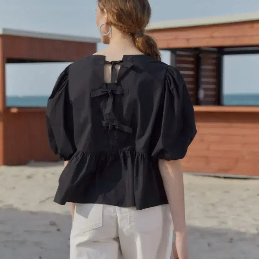 [BUNJANG] ON&ON Back Ribbon Blouse / 온앤온 백리본 블라우스