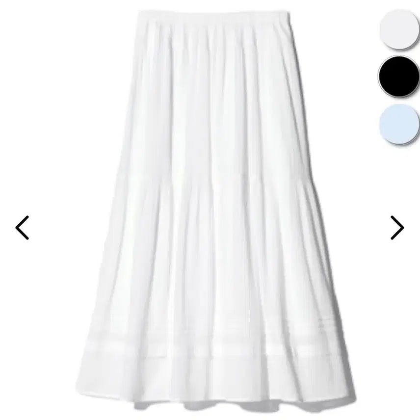 [BUNJANG] Uniqlo Tiered Maxi Skirt White / 유니클로 티어드 맥시 스커트 흰색