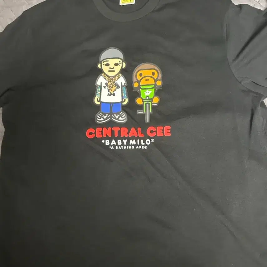 [BUNJANG] BAPE x Spotify x Central Cee Baby Milo Relaxed Fit T-Shirt Black XL / 베이프 x 스포티파이 x 시나 월드 바이 센트럴 씨 베이비 마일로 릴렉스드 핏 티셔츠 블랙 XL 팔아요