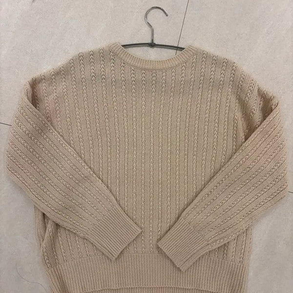 [BUNJANG] Cherrykoko Punching Knit Strawberry Milk Pink / 체리코코 펀칭 연핑크 딸기 우유 컬러 니트