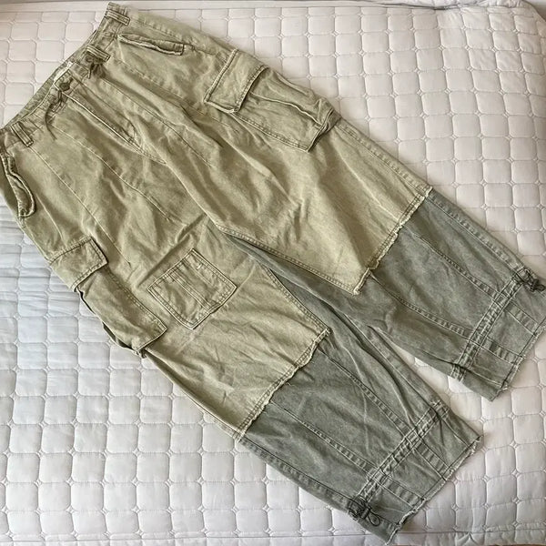 [BUNJANG] Big Union Combination Jungle Cargo Pants Beige Khaki / L) 빅유니온 콤비네이션 정글 카고 팬츠 베이지 카키