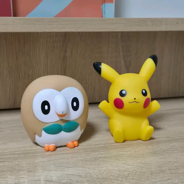 [BUNJANG] Pokemon Sun & Moon Classic Rare Figures Set: Rowlet & Pikachu / [새상품] 포켓몬 고전 희귀 썬문 소프트 피규어 나몰빼미&피카츄 세트