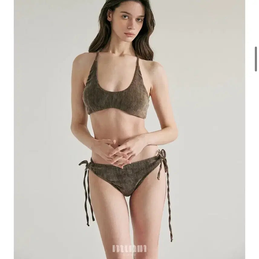 [BUNJANG] Matin Bikini Swimsuit Brown S / 마딘 비키니 수영복
