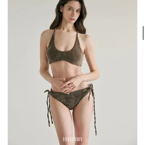 [BUNJANG] Matin Bikini Swimsuit Brown S / 마딘 비키니 수영복