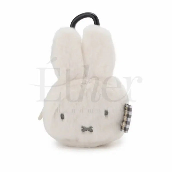 [BUNJANG] Miffy Face Plush Fur Pouch with Carabiner / 미피 페이스 폭신 퍼 파우치 카라비너 미니 소품 케이스