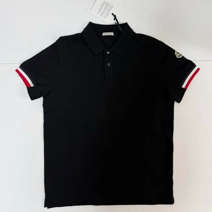 [BUNJANG] Moncler Black Collar T-Shirt / 몽클레어 반팔 카라티 블랙 정품