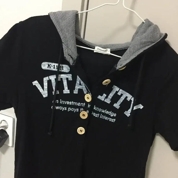 [BUNJANG] Vintage Japanese Mini Hoodie Dress / 일본 빈티지 후드 미니 원피스