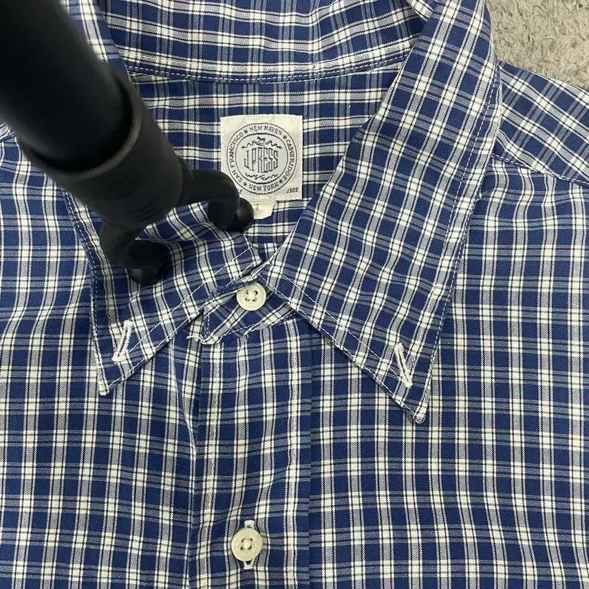 [BUNJANG] J.PRESS Checked Short-Sleeve Shirt L / J.PRESS 제이프레스 체크 반팔 셔츠 L