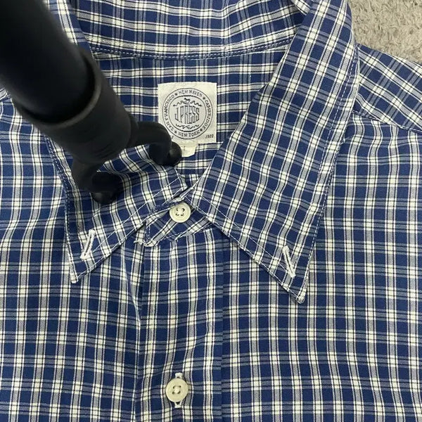 [BUNJANG] J.PRESS Checked Short-Sleeve Shirt L / J.PRESS 제이프레스 체크 반팔 셔츠 L