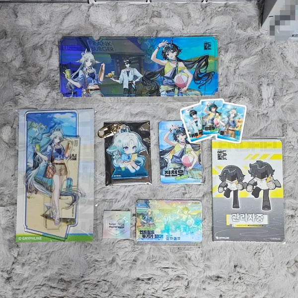 [BUNJANG] Arknights: Endfield Frank Burger Collaboration Acrylic Stand, Keychain, Laser Ticket, Photocard Set, Manager ID, Discount Coupon, and Etched Medal Bundle / (일괄) 명일방주 엔드필드 프랭크버거 오프라인 세미 팝업 특전 이지연 결