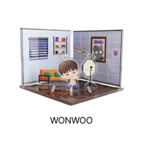 [BUNJANG] SEVENTEEN Wonwoo Diorama Acrylic Figure (Sealed) / 퍼즐세븐틴 디오라마 아크릴 세븐틴 원우 미개봉