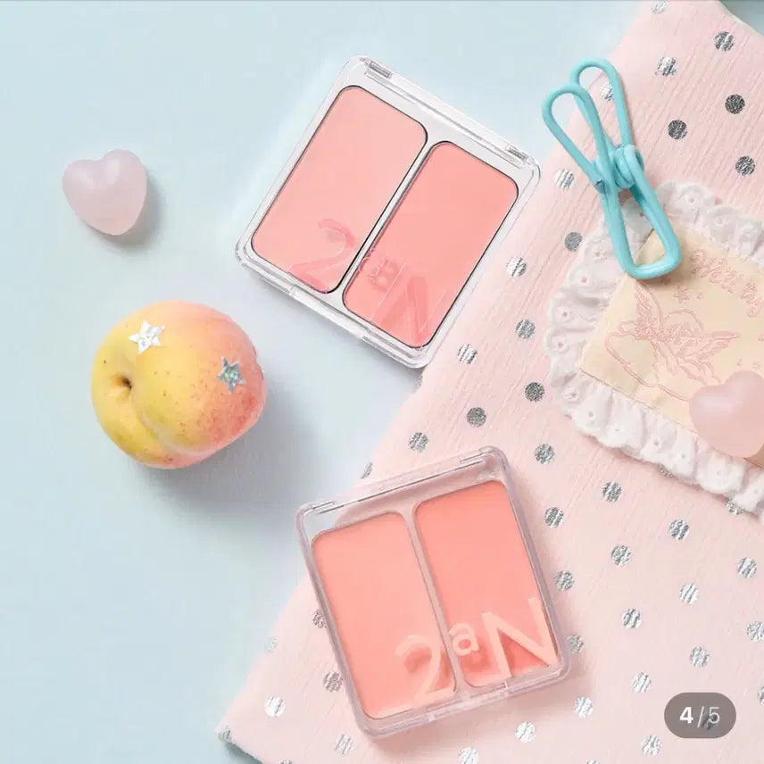 [BUNJANG] 2aN Dual Cheek Blusher #19 Creamy Rosy / 미사용) 투에이엔 듀얼 치크 블러셔 19 크리미 로지