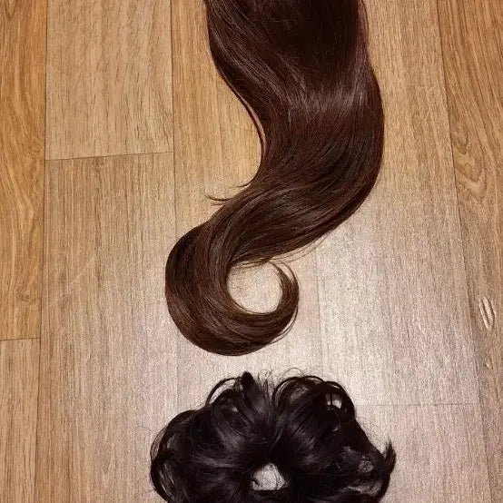 [BUNJANG] Clip-on Bun Hairpiece & Scrunchie Bun Hairpiece Set / 집게형묶음머리가발+당고머리곱창가발.새제품.일괄가격