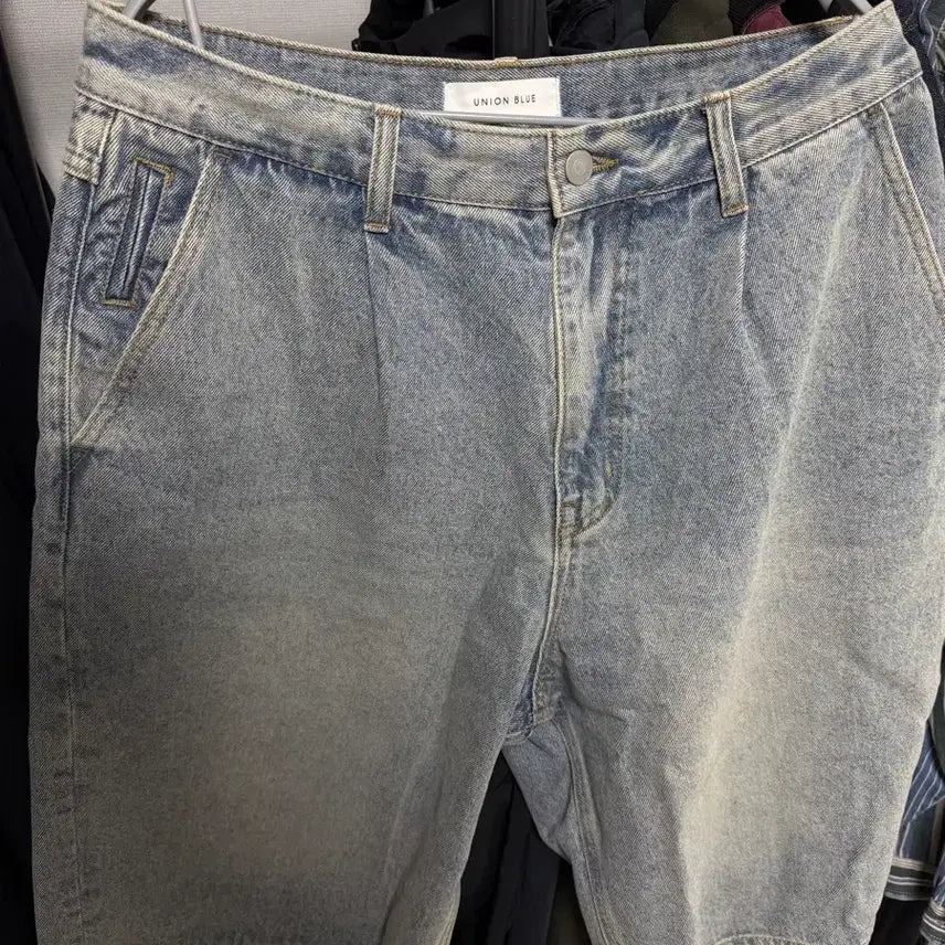 [BUNJANG] Union Blue Denim Bermuda Shorts (Set of 2) / 유니온블루) 데님 버뮤다 쇼츠 L 2종(블루, 블랙)