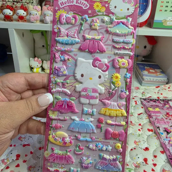 [BUNJANG] Authentic Fairy Kitty Coordination Play Sticker Set / 정품 요정 키티 코디놀이 스티커