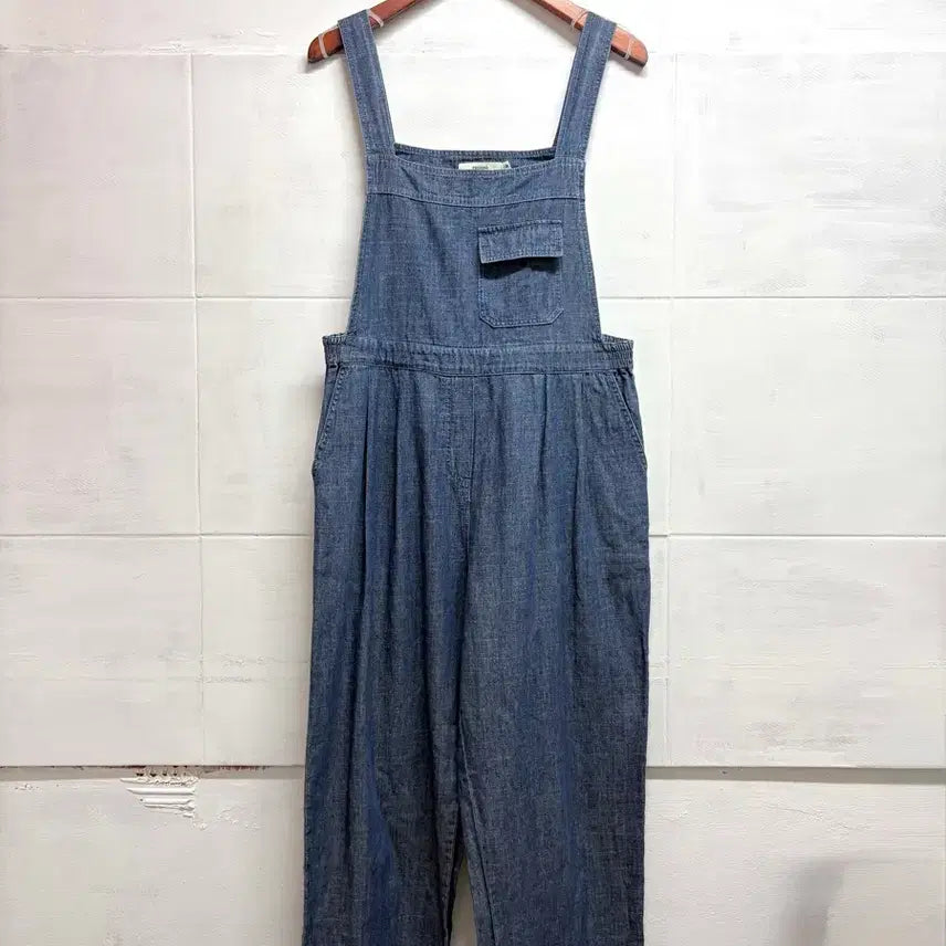[BUNJANG] Denim Cotton Mori Girl Overall Dungarees Pants M / 데님 코튼 모리걸 오버롤 멜빵 바지 M JPN