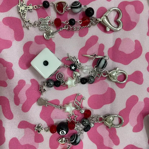 [BUNJANG] Vivienne Westwood Inspired Charm Keychain Set / 키링 3개 세트