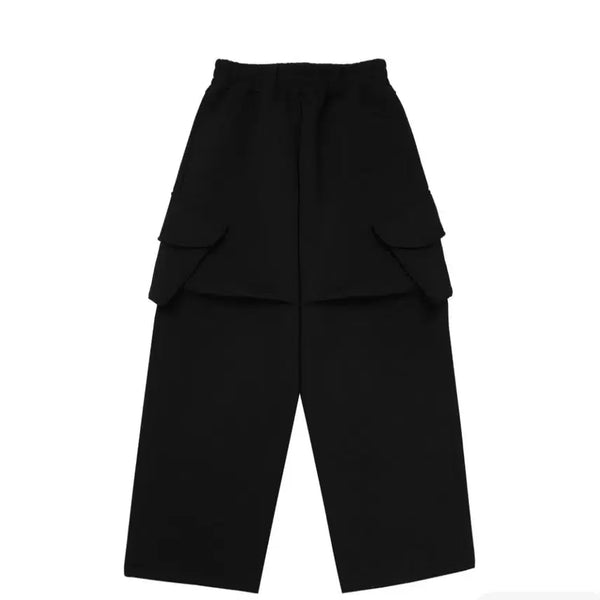 [BUNJANG] MJd Wide Cargo Sweatpants Black / Mjd 코인서울 와이드 카고 스웨트 팬츠 블랙
