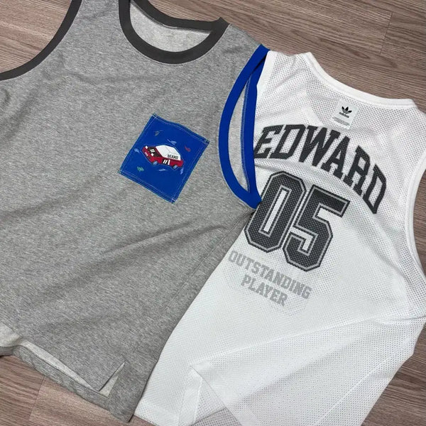 [BUNJANG] Beams & Adidas Sleeveless T-Shirt Bundle Set / [XL/2장일괄] beams & adidas 슬리브리스 티