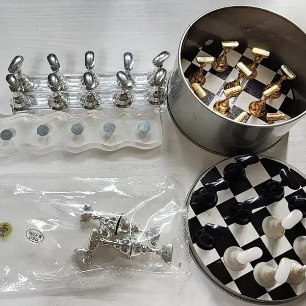 [BUNJANG] Nail Tip Stand Set with Holder & 36 Tips / 네일 팁 스탠드 총 36개+거치대+2종 새상품포함