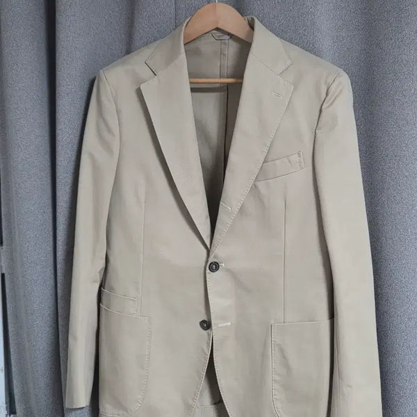 [BUNJANG] Drakes Beige Cotton Blazer Jacket / [50] 드레익스 베이지 코튼 블레이저 자켓