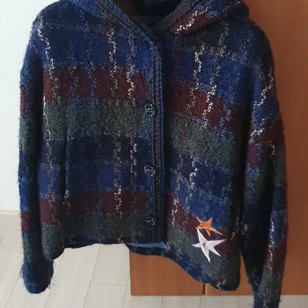[BUNJANG] Time Boucle Embroidered Patch Hooded Jumper / 타임 부클레 자수 패치 후드점퍼 정품