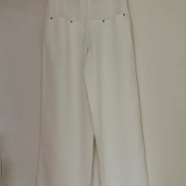 [BUNJANG] White Wide Leg Pants / (새상품) 화이트 와이드 팬츠