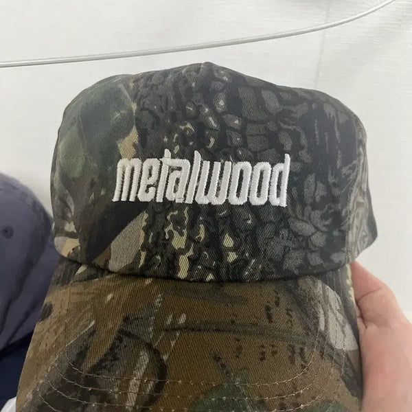 [BUNJANG] Metal Wood Camouflage Cap / 메탈우드 카모플라쥬 캡