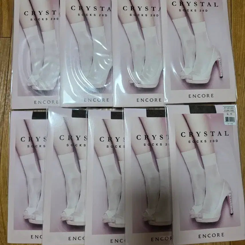 [BUNJANG] Ankor 20D Crystal Wideband Socks (9 Pairs) / 앙코르 20D 크리스탈 와이드밴드삭스