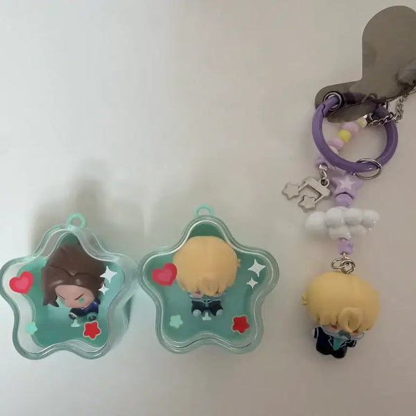 [BUNJANG] AESTH School Stage Light Star Keychain + Rice Bead Charm Luka HyunA / 교판) 에이스테 스쿨스테 학교 라이트 별 키링 + 쌀알 참 루카현아 교환
