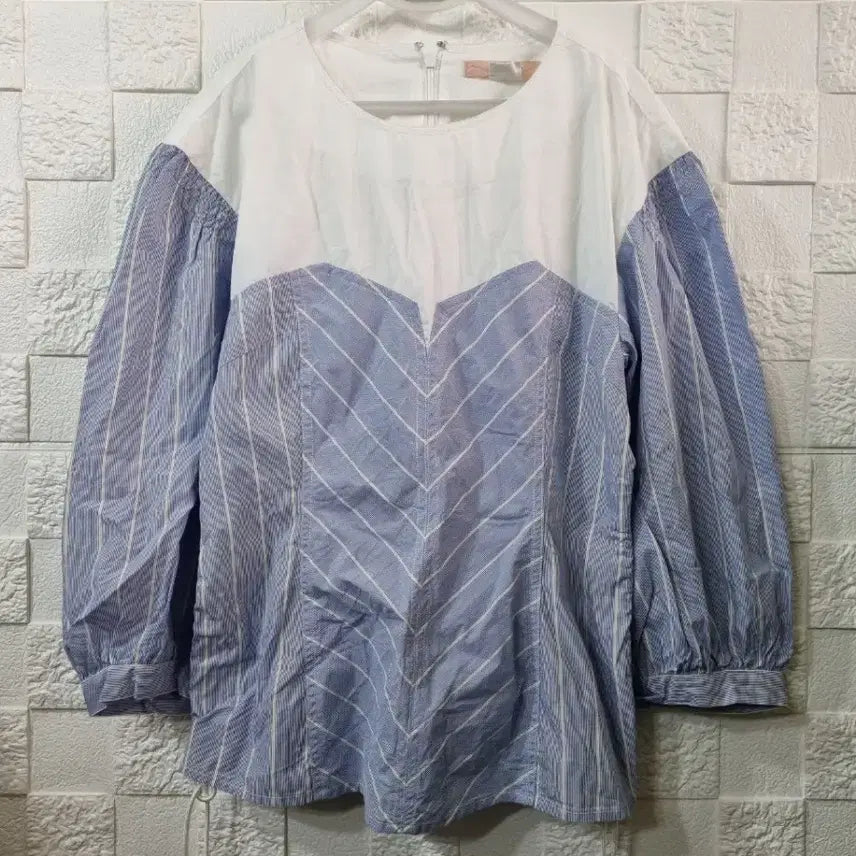 [BUNJANG] Jucy Judy Striped Cotton Blouse Size 55 / 쥬시쥬디  55 면