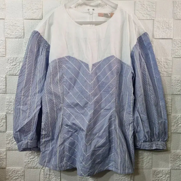 [BUNJANG] Jucy Judy Striped Cotton Blouse Size 55 / 쥬시쥬디  55 면