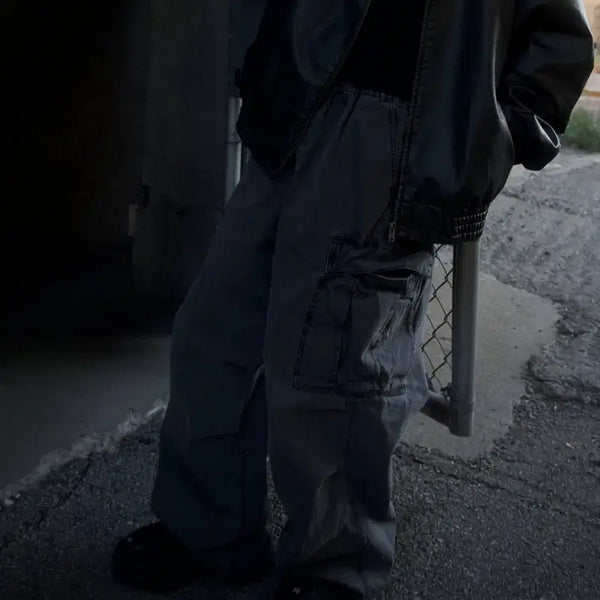 [BUNJANG] Grey Cargo Pants / 바지 카고 팬츠 그레이