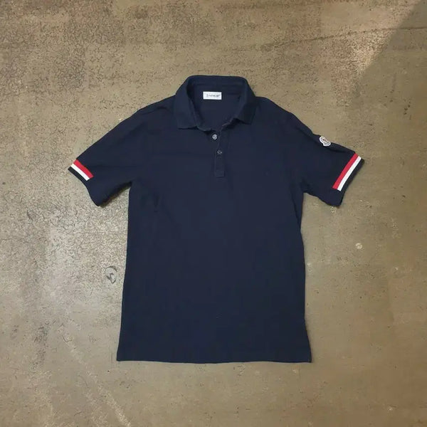 [BUNJANG] Moncler Navy Polo T-Shirt / 몽클레어 반팔 카라티 네이비