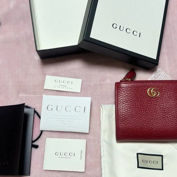 [BUNJANG] Gucci GG Marmont Bi-fold Wallet Red / 정품 영수증 풀박스구성- 구찌 GG 마몽 반지갑 레드