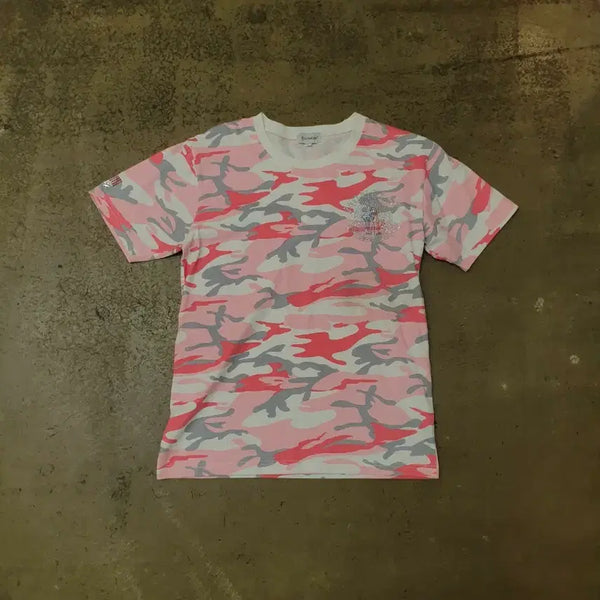 [BUNJANG] Moncler Camo T-Shirt Pink L / 몽클레어 카모 반팔티 핑크 L