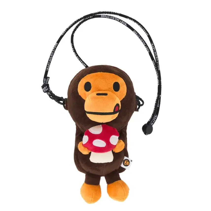 [BUNJANG] BAPE BABY MILO Plush Mobile Bag Brown / 베이프 베이비 마일로 플러시 모바일 백 브라운 베이프 가방
