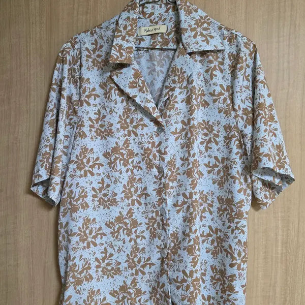 [BUNJANG] Modestmood Positano Flower Pattern Short Sleeve Shirt / 모데스트무드 포지타노 셔츠