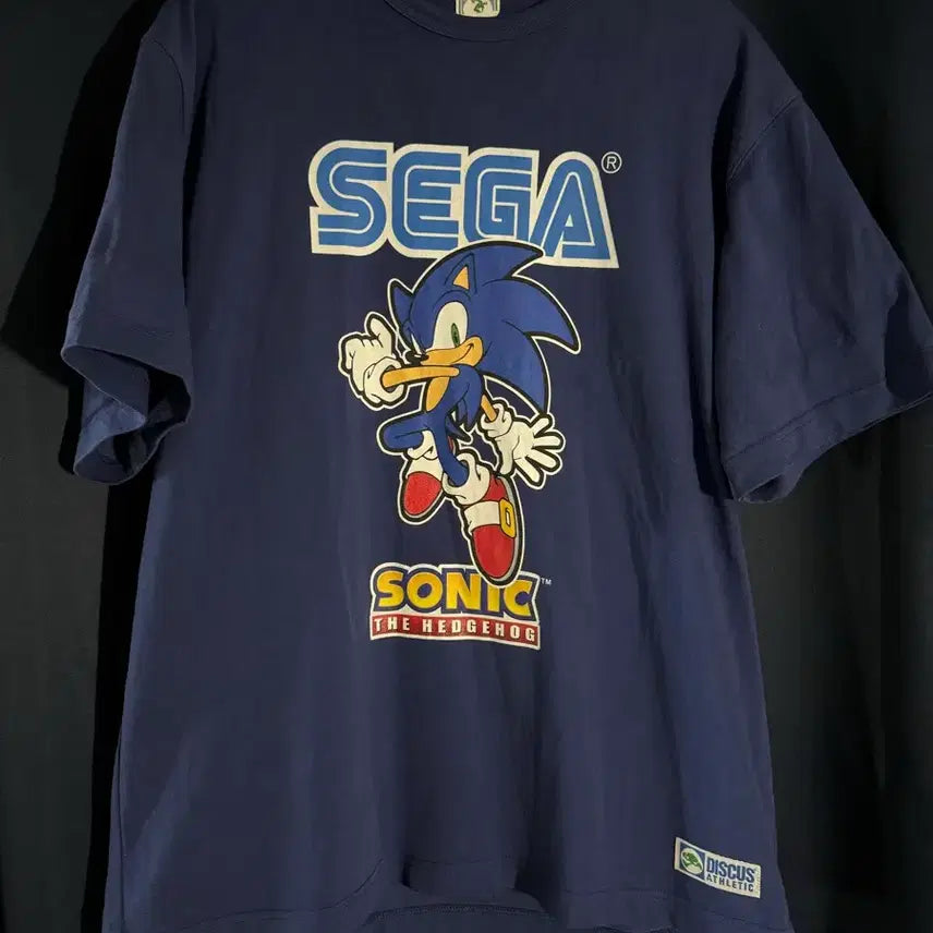 [BUNJANG] Discus Athletic x Musinsa Sonic the Hedgehog Collaboration T-Shirt / 디스커스 애슬레틱 무신사 콜라보 소닉 티셔츠