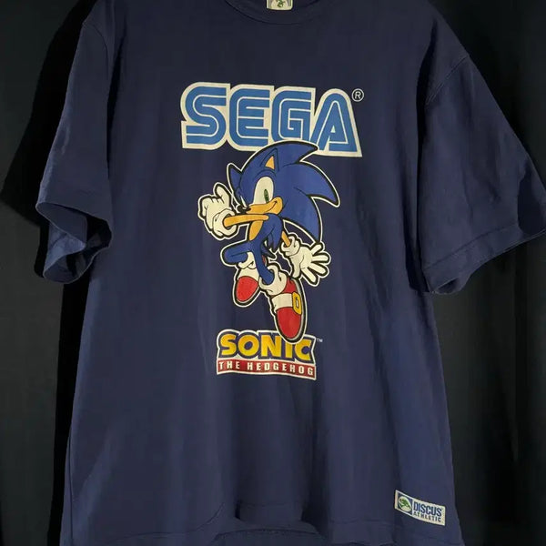 [BUNJANG] Discus Athletic x Musinsa Sonic the Hedgehog Collaboration T-Shirt / 디스커스 애슬레틱 무신사 콜라보 소닉 티셔츠
