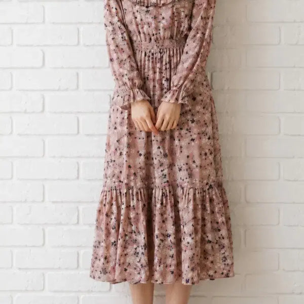 [BUNJANG] SJSJ Floral Pleated Dress / SJSJ 플로럴 플리츠 드레스 원피스