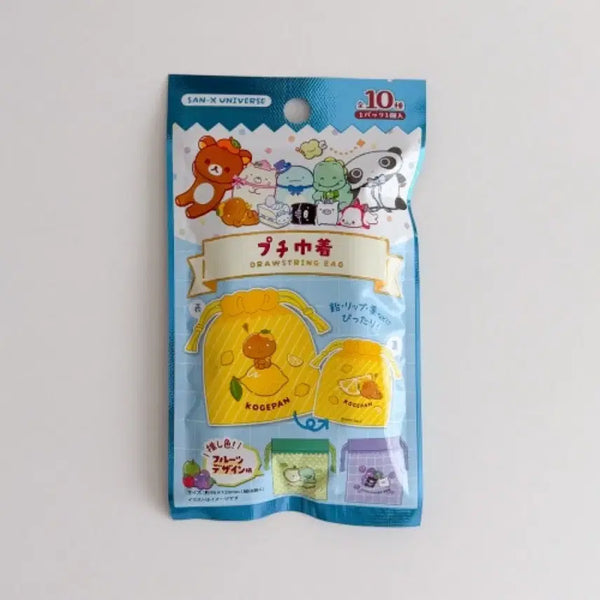 [BUNJANG] San-X x Universe Fruits Drawstring Mini Pouch / 산엑스 x 유니버스 후르츠 랜덤 조리개 미니파우치